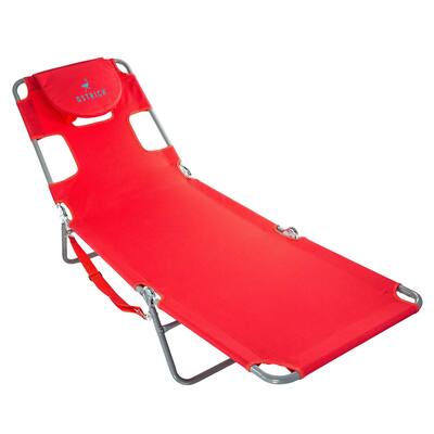 Chaise Lounge Beach Chair with Face Hole Versatile, Folding Lounger,Sunbathing and Reading on Stomach Deluxe,Foldable Laying Out