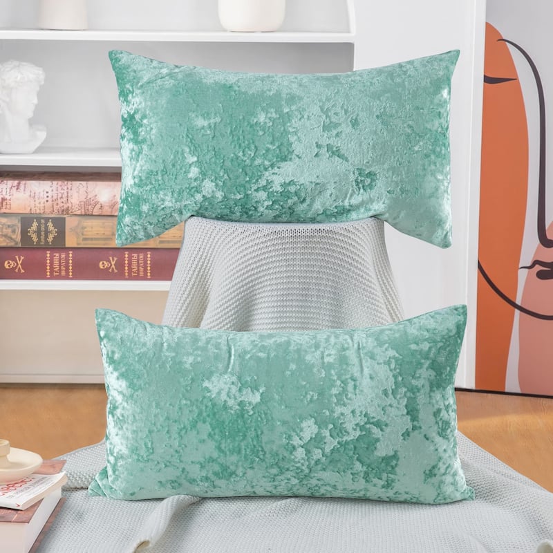 Rancho Crushed Velvet Throw Pillow Cover Set, NO INSERT