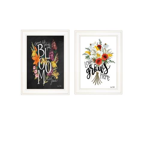 "Love & Bloom" by HOUSE FENWAY, Ready to Hang Framed Print