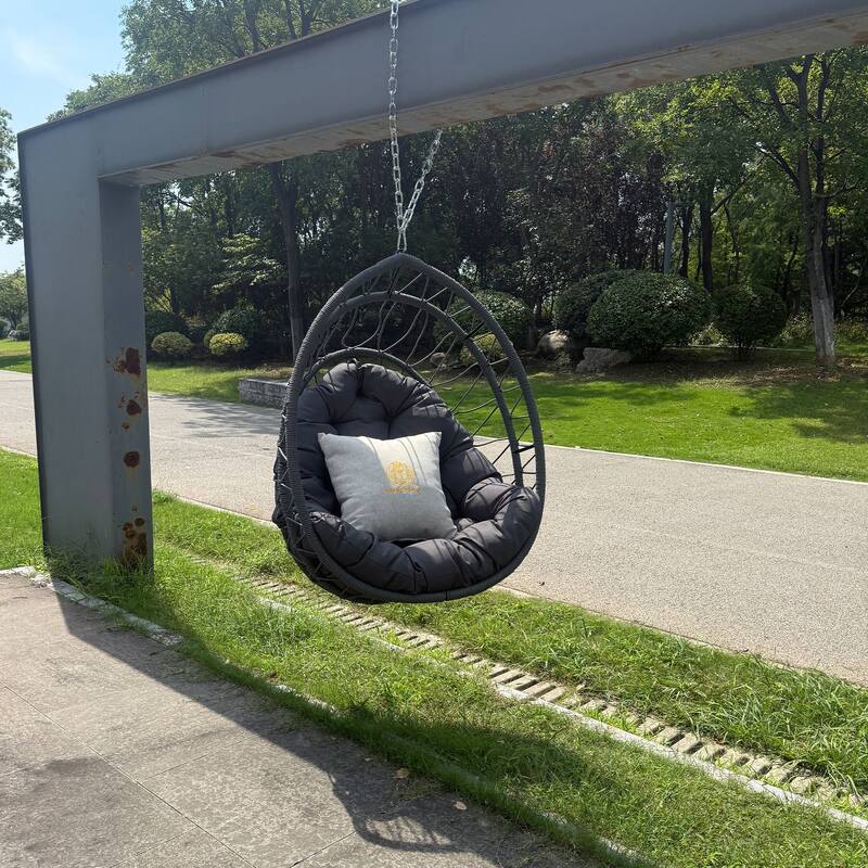 Outdoor Garden Rattan Egg Swing Chair, Hanging Chair PE hanging Chair