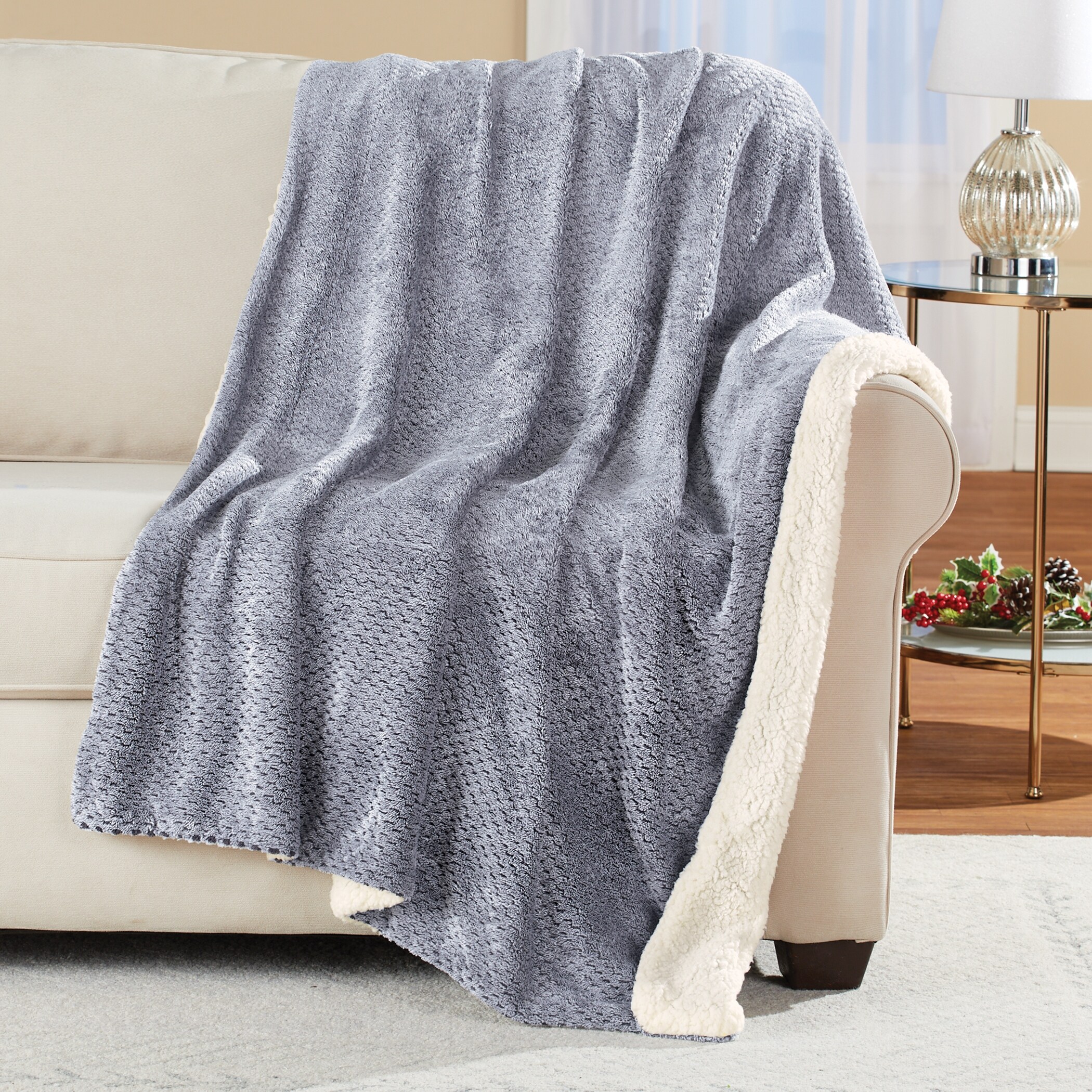 Heather Sherpa 5 Foot Long Throw Blanket Bed Bath Beyond