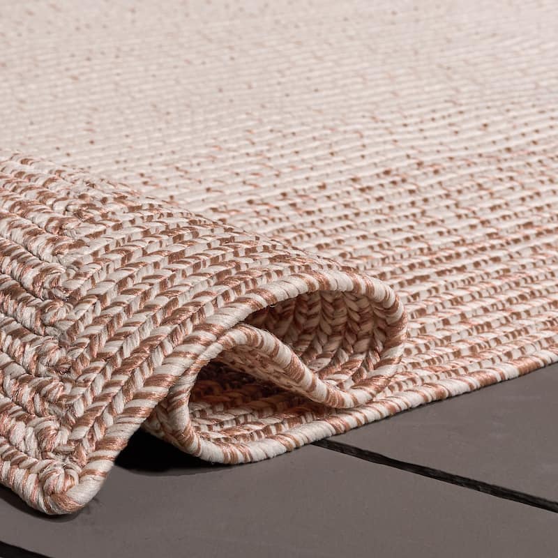 SAFAVIEH Handmade Braided Eiry Washable Indoor/Outdoor Rug - Weather Resistant & Easy Cleaning