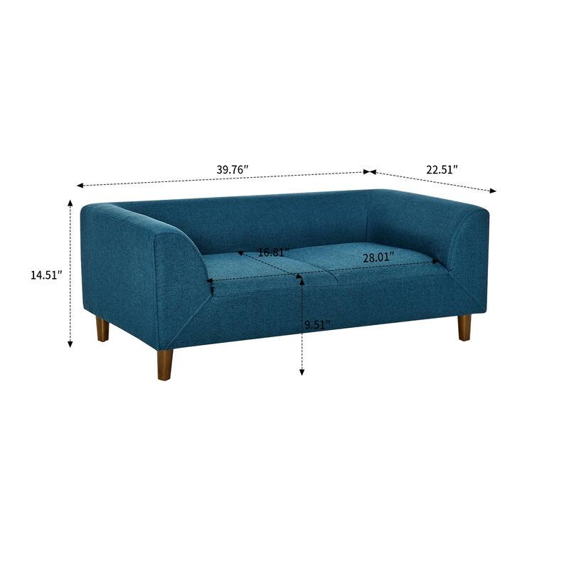 Modern Minimalist Linen Fabric Upholstered Pet Sofa, For Medium and Large Dogs