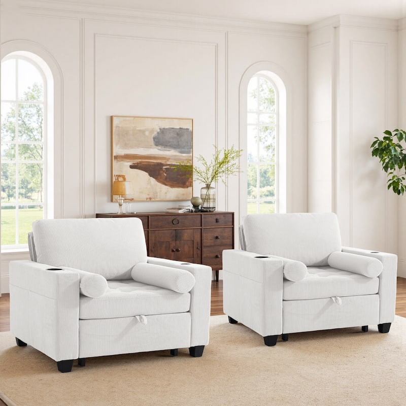 3-in-1 Adjustable Sleeper Sofa Bed Convertible Chair for Living Room