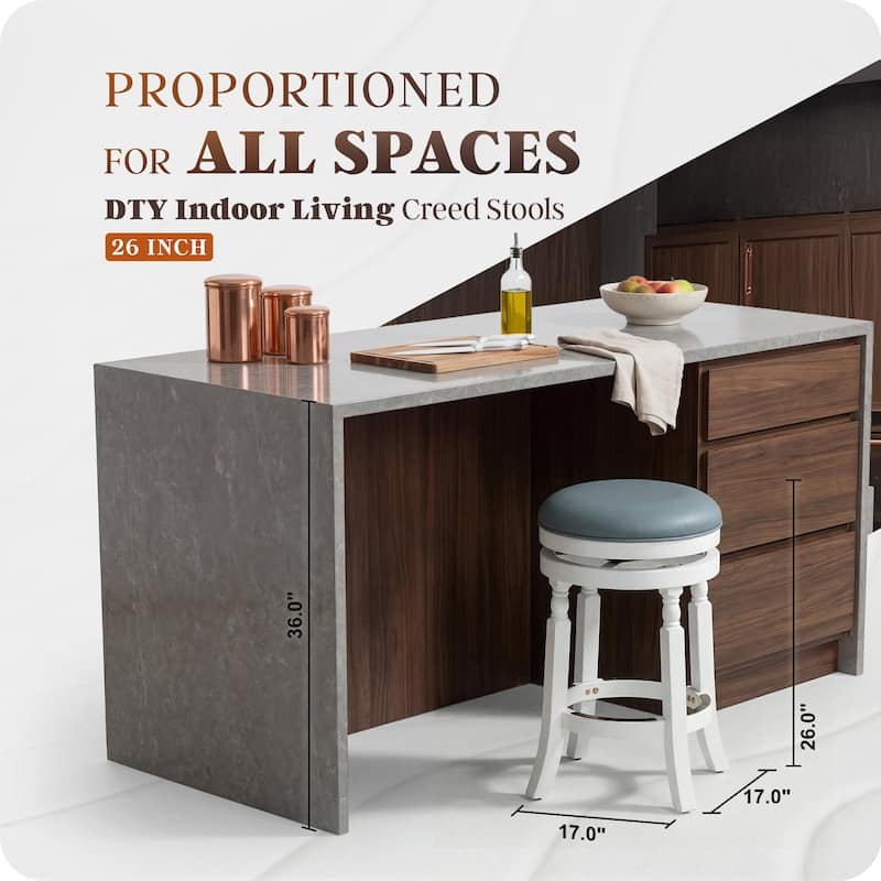 DTY Indoor Living Palmer Lake Backless Swivel Counter or Bar Stool