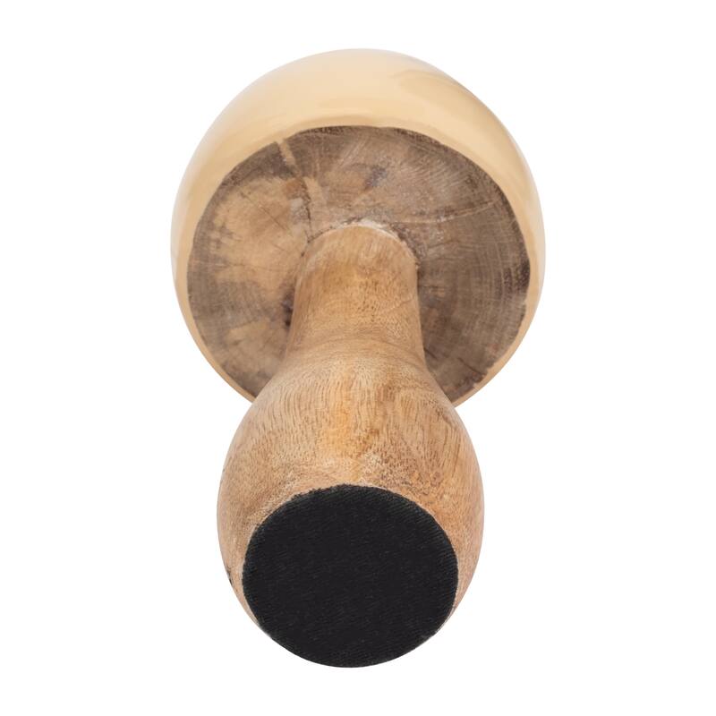 Sagebrook Home Wood, Coned Mushroom, Novelty, Two Tone, Decoration for Interior Design