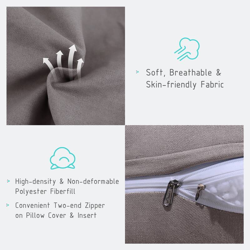 Backrest Reading Throw Pillow Wedge Headboard for Twin Bed