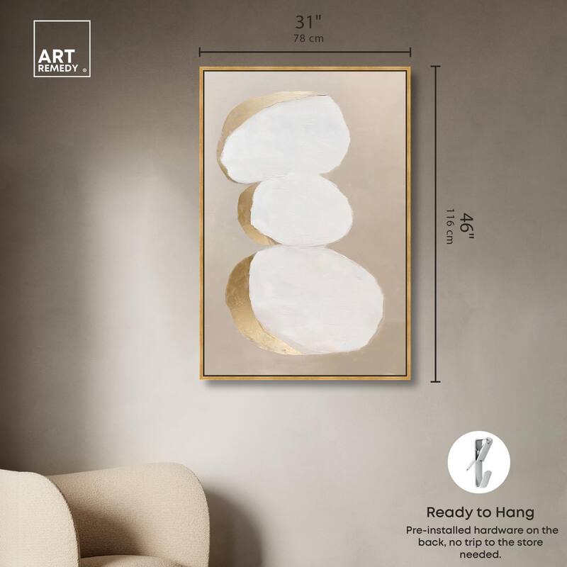 Stacked Stones I Canvas by Art Remedy