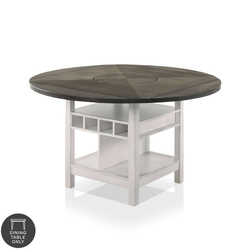 Furniture of America Drov Farmhouse 60-inch Expandable Counter Height Table