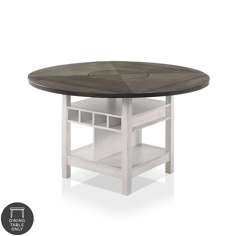 Furniture of America Drov Farmhouse 60-inch Expandable Counter Height Table - White