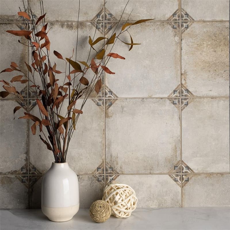 Merola Tile D'Anticatto Decor Savona 8-3/4" x 8-3/4" Porcelain Floor and Wall Tile