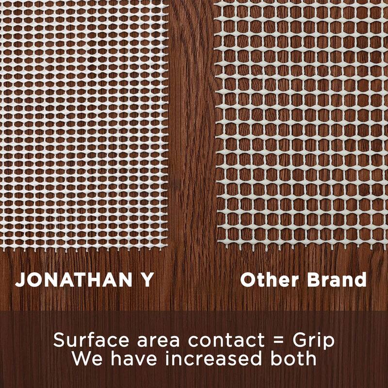 JONATHAN Y Ultra Stop Rug Pad Cream Pad - White