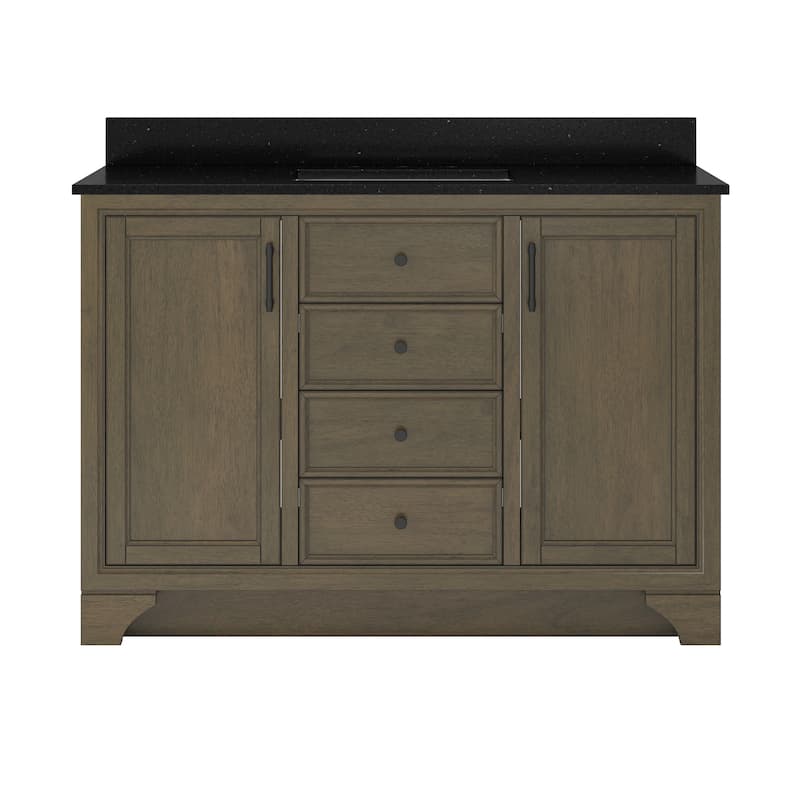 CRAFT + MAIN LCVT4922D-QBG Lanagan 48" Free Standing Single Basin - Shaded Timber