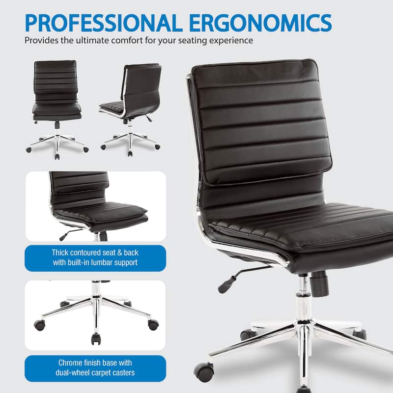 Armless Mid Back Professional Managers