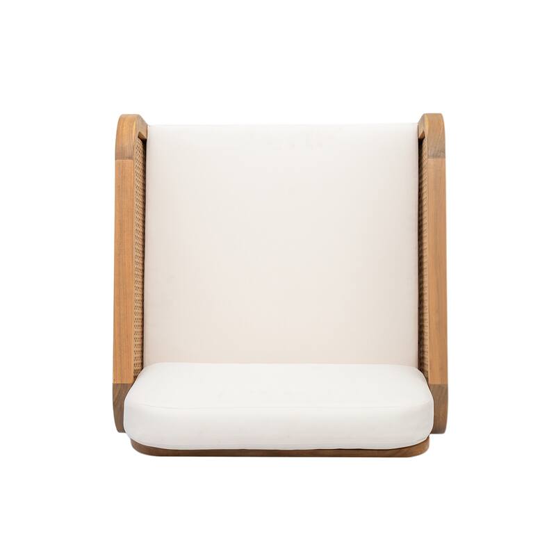 Christopher Knight Home- Evangeline Outdoor Acacia Wood Wicker Club Chair