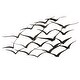 preview thumbnail 12 of 16, Handcrafted Flock of Metal Flying Birds Wall Art Black