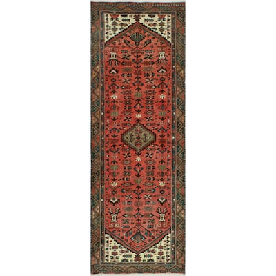 Fine Vintage Distressed Lilah Red/Brown Runner - 3'3" x 9'2"