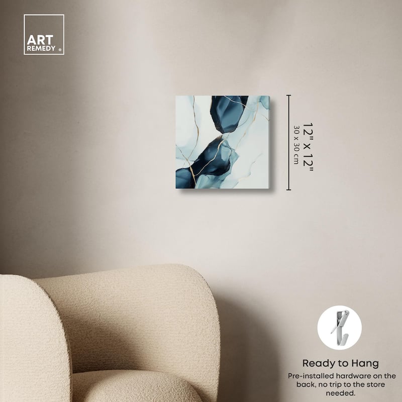 Cerulean Flow III Canvas by Art Remedy, Gallery Wrapped