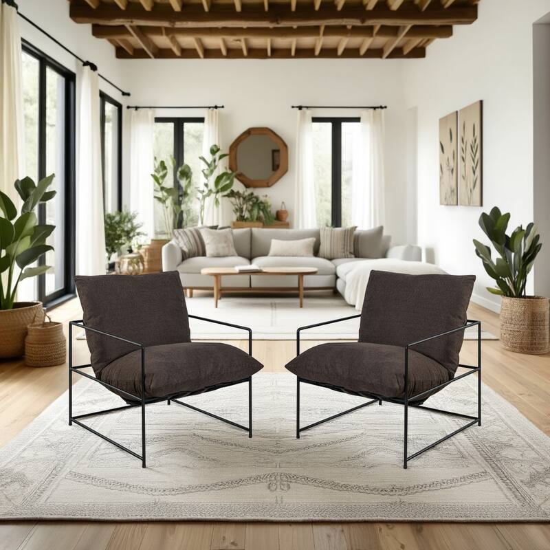 Rogan Modern Industrial Accent Chair