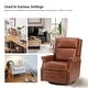 preview thumbnail 64 of 88, Echidna 29.6" Transitional Genuine Leather Swivel Rocker Nursery Chair with Nailhead Trim by HULALA HOME