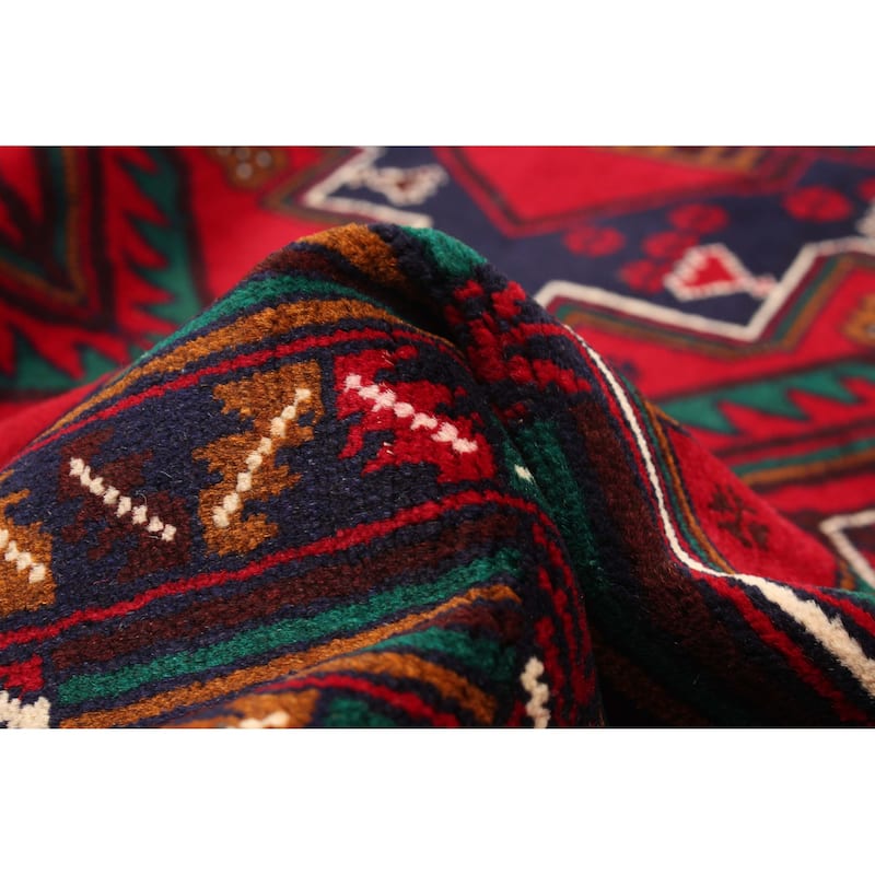 ECARPETGALLERY Hand-knotted Teimani Red Wool Rug - 3'10 x 6'7