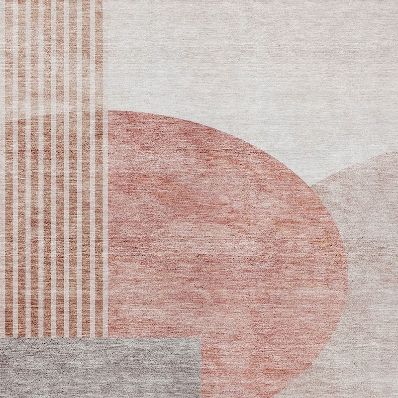 HomeRoots Geometric Transitional Rectangle Outdoor Rug