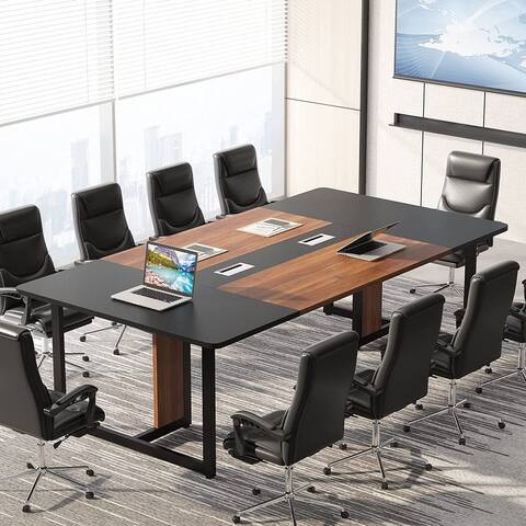 8FT Rectangle Conference Table, 94.48L Inches Table for 10 People