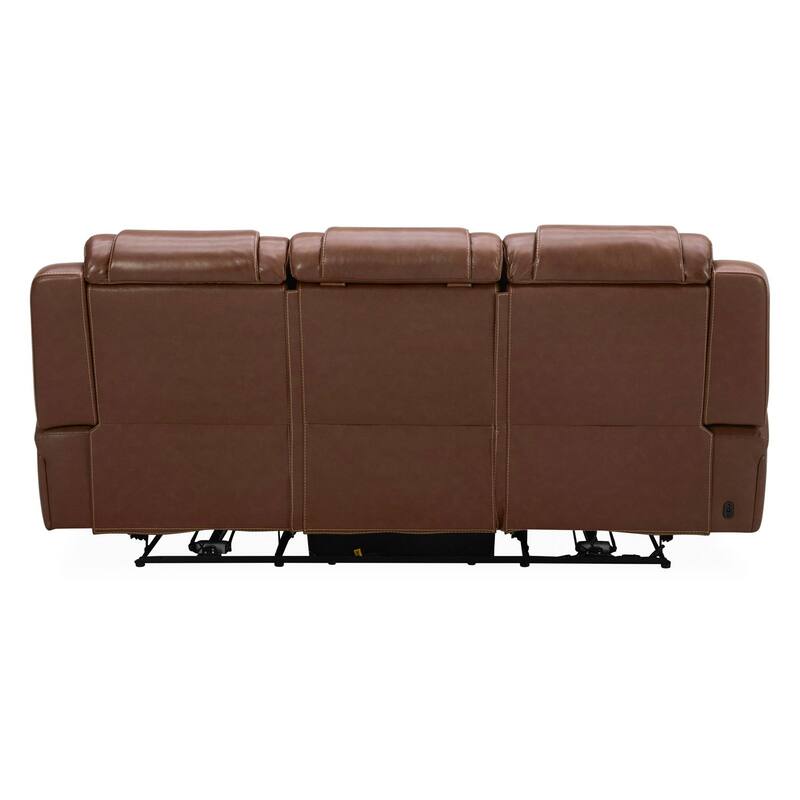 Liberty Furniture Caswell Power Sofa Chestnut Leather - Width 91" x Depthc40" x Height 42"
