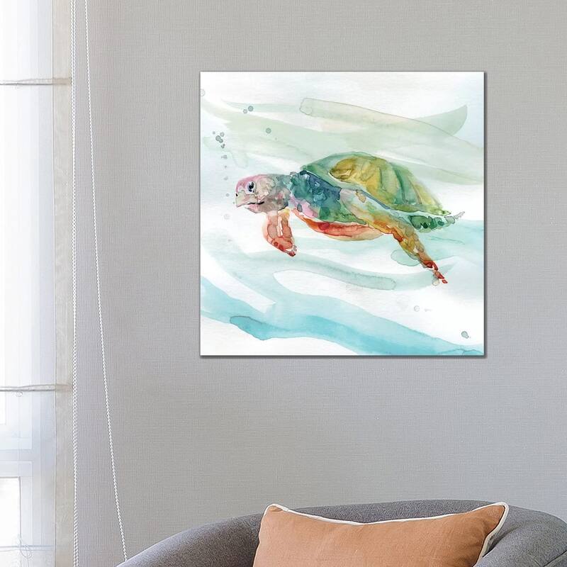 iCanvas "Turtle Tropics II" by Carol Robinson Canvas Print - 26x26x1.5