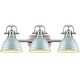 preview thumbnail 2 of 2, Golden Lighting Pewter Seafoam Duncan Bath Vanity Light