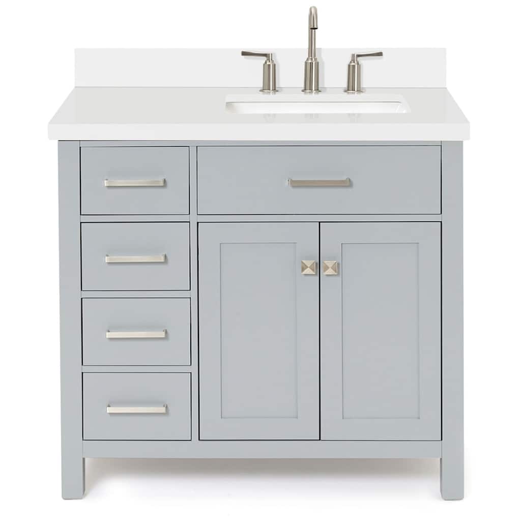 Ariel H037SRWQRVO Bristol 36" Thick Quartz Vanity Top