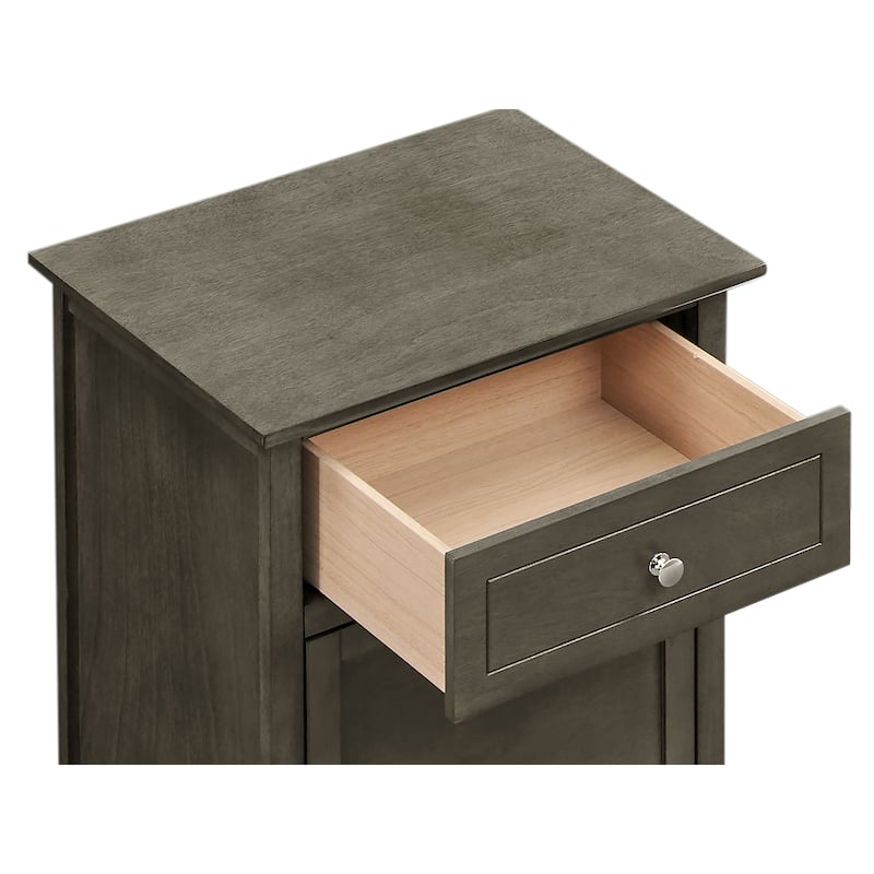 Izzy 1-drawer and Cabinet Wooden Nightstand