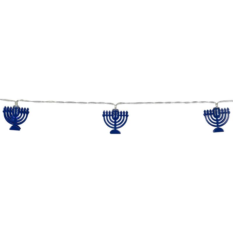 Menorah Hanukkah Light Set - Clear LED - 5' Clear Wire - 10ct