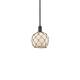 Option Matte Black / White Glass with Brown Rope