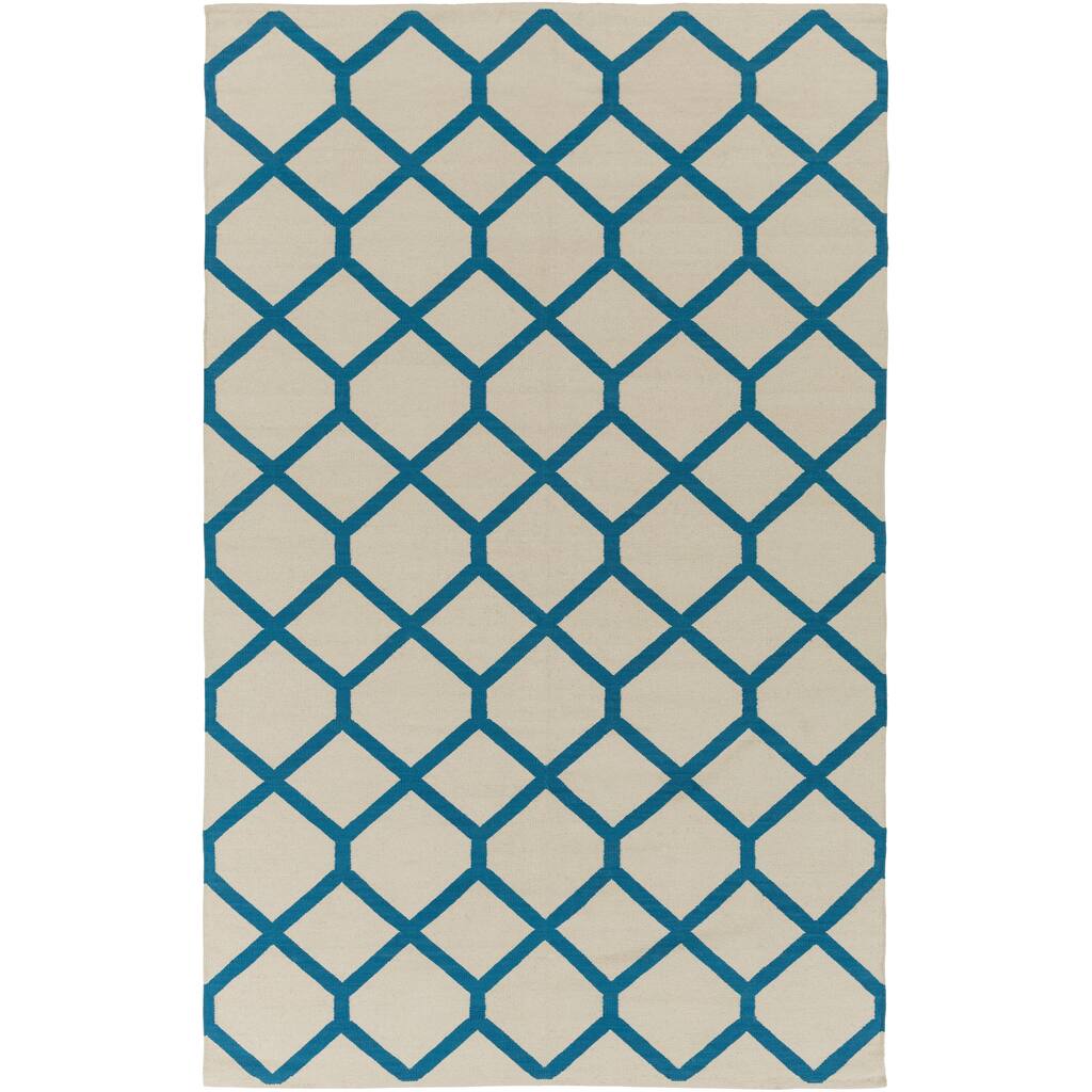 Flatweave Ware Crosshatched Cotton Rug