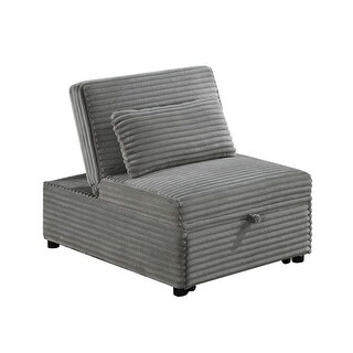Wide-Welt Corduroy Upholstered Sleeper Sofa Chair