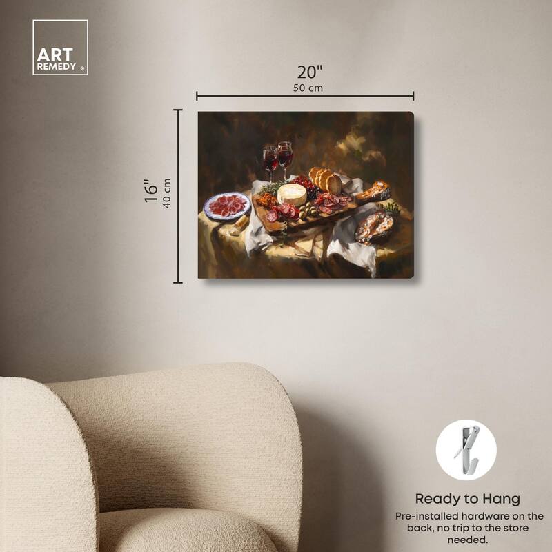 Art of Charcuterie Canvas by Art Remedy, Gallery Wrapped