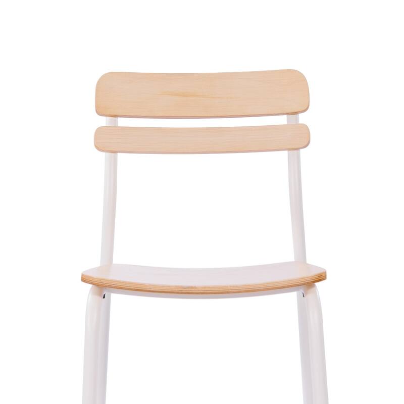 Commercial Solid Wood Dining Chair with Frame and Antique Finish - 18.75"W x 20.75"D x 31.5"H