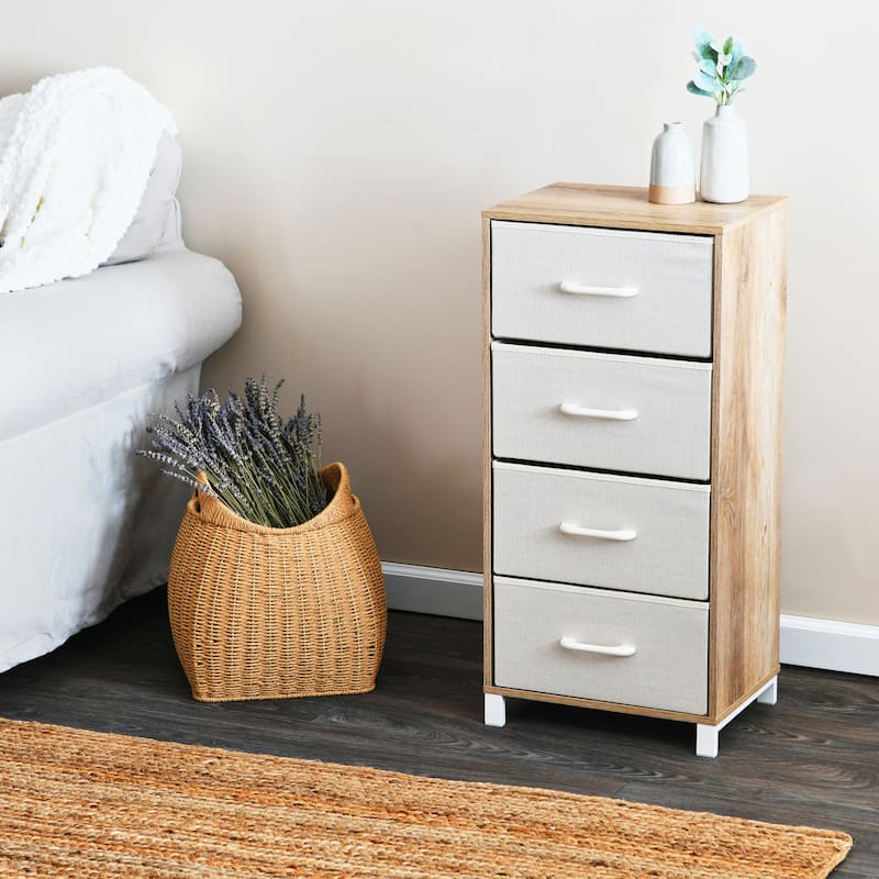 Household Essentials Dresser Tower Chest with 4 Storage Drawers