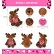 preview thumbnail 2 of 3, DolliBu Mother’s Day Super Soft Plush Long Leg Moose With Pink Heart - 10.5 inches