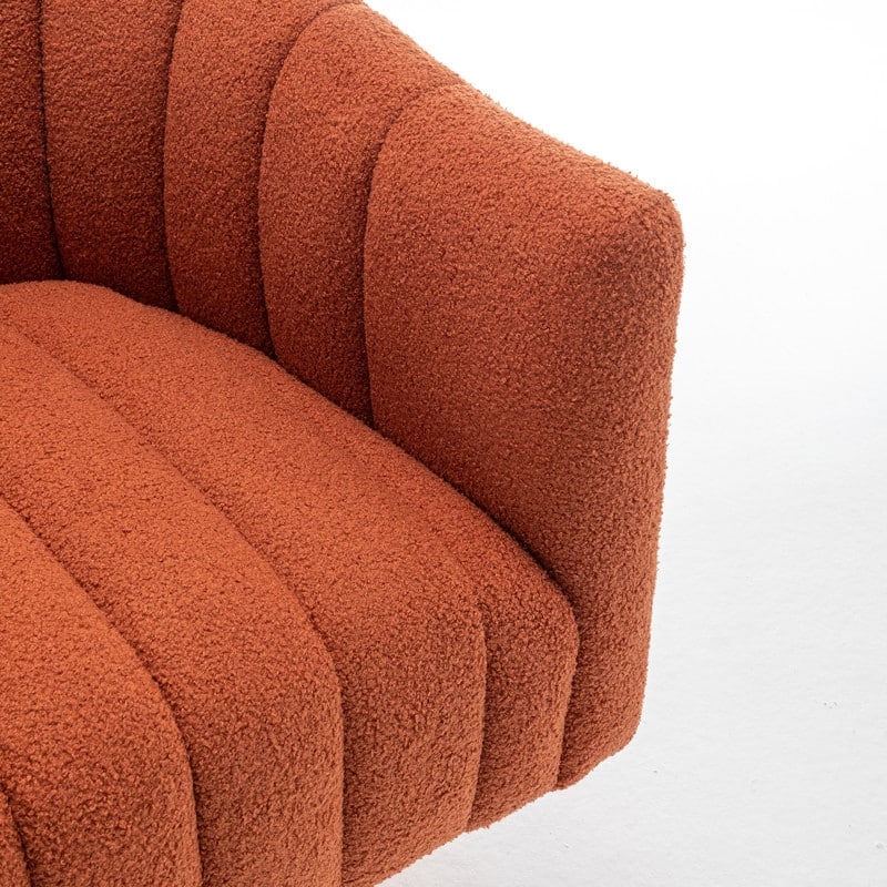 SEYNAR Modern Glam Velvet Upholstered Round Swivel Accent Barrel Chair Set of 2