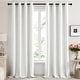 preview thumbnail 101 of 106, Deconovo Silver Line 52 Width Curtain Panel Pair (2 Panel) W52" x L63" - White