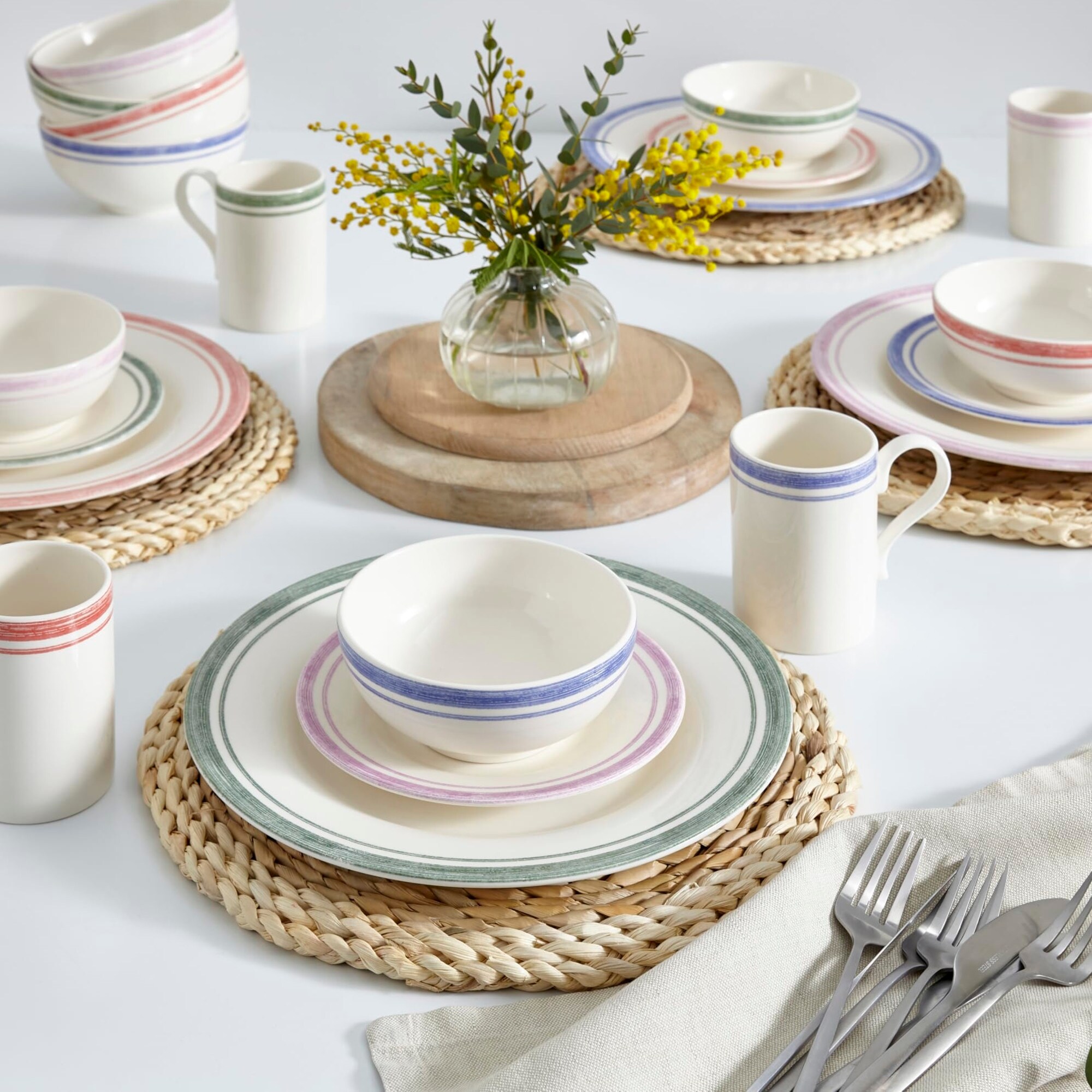 Portmeirion Potters 16 Piece Stripe Dinnerware Set - Overstock