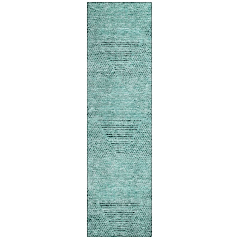 Machine Washable Indoor/ Outdoor Chantille Prism Contemporary Rug