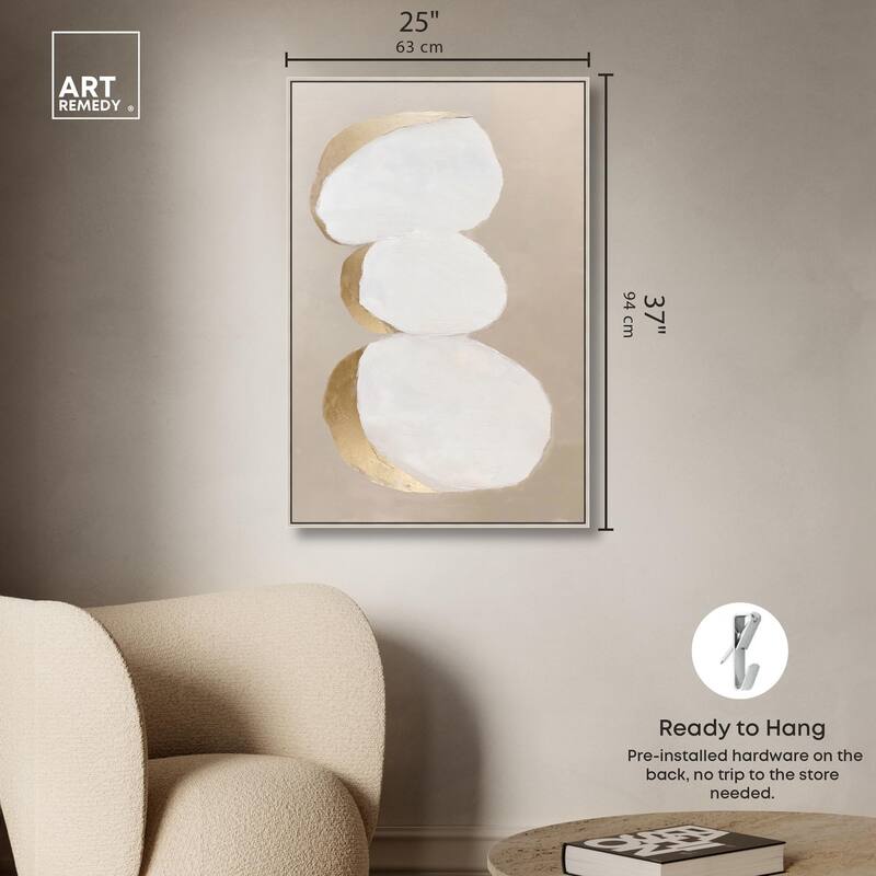 Stacked Stones I Canvas by Art Remedy