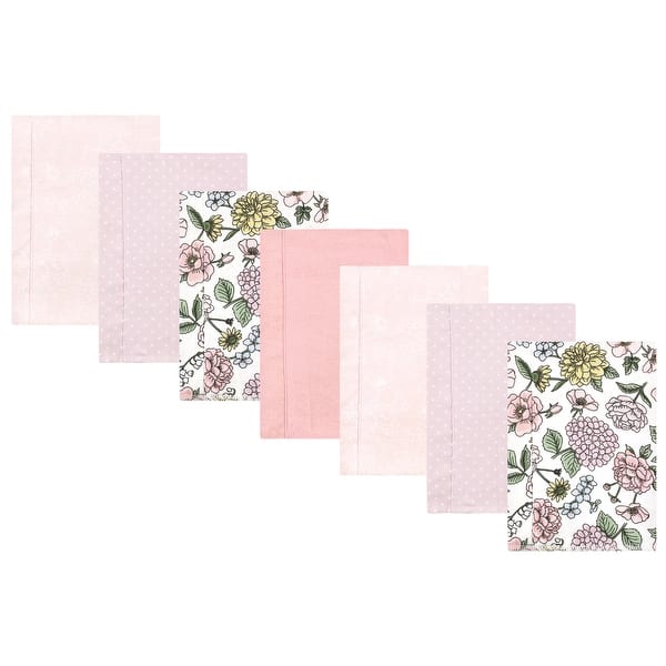 slide 1 of 1, Hudson Baby Infant Girl Cotton Flannel Burp Cloths, Vintage Blossom 7 Pack, One Size - Vintage Blossom 7 Pack - One Size One Size - Vintage Blossom 7 Pack