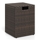 preview thumbnail 1 of 34, Costway Propane Tank Cover Table,16 Inch Square PE Rattan Gas Tank - See Details Mix Brown