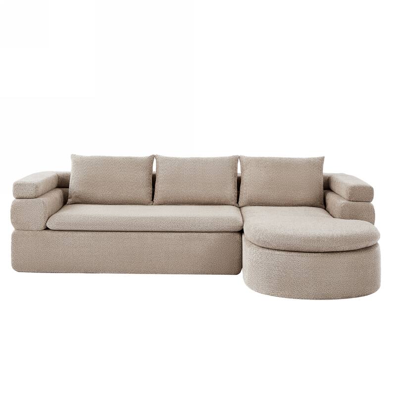 Christopher Knight Home - Compressed Modern L-Shape Upholstered Modular Sectional Sofa
