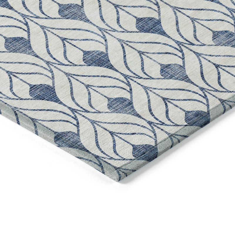 Machine Washable Indoor/ Outdoor Chantille Contempoary Geo Rug