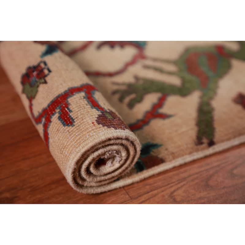 Animals Design Kazak Foyer Rug Handmade Oriental Wool Carpet - 2'0"x 3'0"